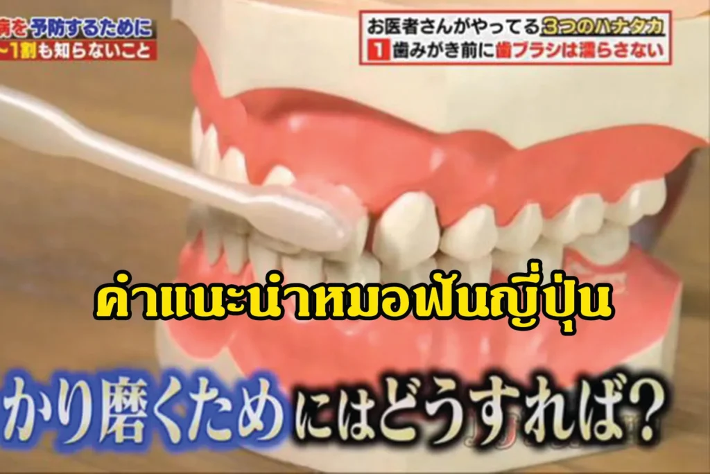 คำแนะนำหมอฟันญี่ปุ่น